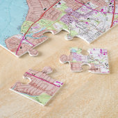  kaart van Jacksonville Florida (1964) Legpuzzel (Zijkant)