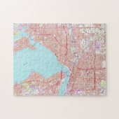  kaart van Jacksonville Florida (1964) Legpuzzel (Horizontaal)