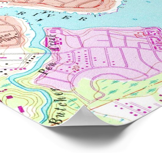  kaart van Jacksonville Florida (1964) Poster (Hoek)