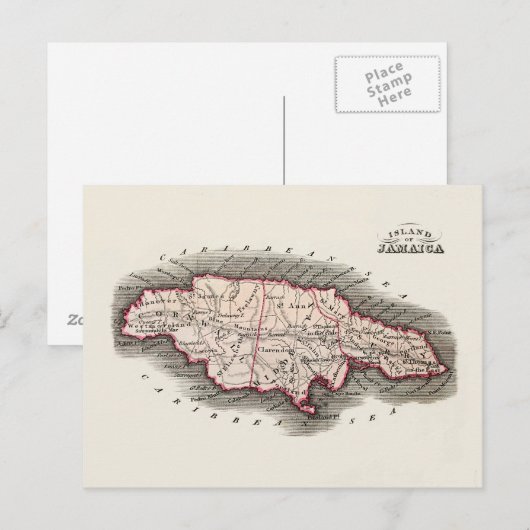  kaart van Jamaica (Voorkant / Achterkant)
