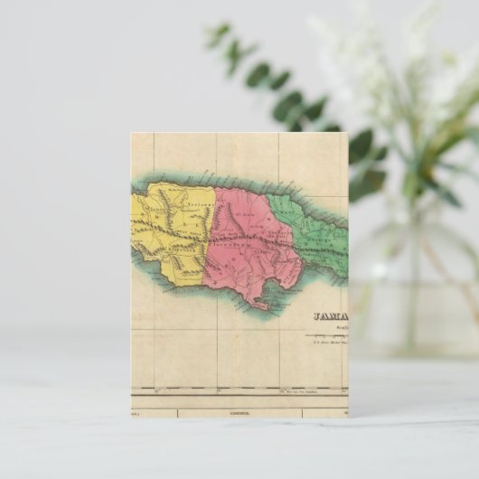 Kaart van Jamaica (Staand voorkant)