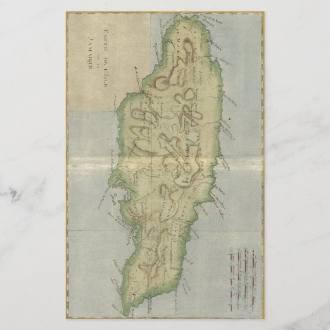  kaart van Jamaica (1780) (Voorkant)
