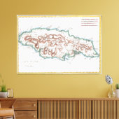  kaart van Jamaica (1780) 2 Canvas Afdruk (Insitu (Woonkamer))