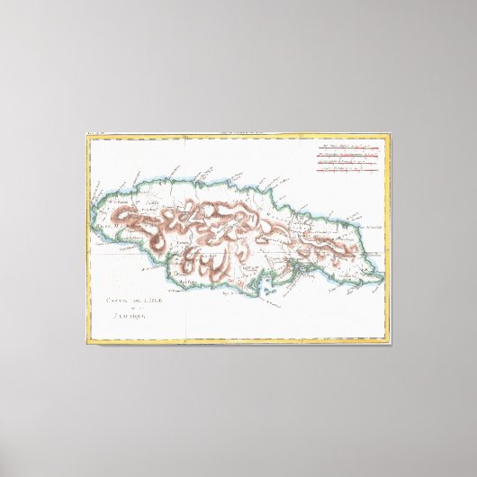  kaart van Jamaica (1780) 2 Canvas Afdruk (Voorkant)