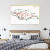  kaart van Jamaica (1780) 2 Canvas Afdruk (Insitu (Slaapkamer))