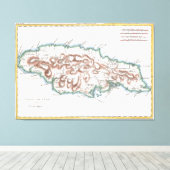  kaart van Jamaica (1780) 2 Canvas Afdruk (Insitu (Houten vloer))