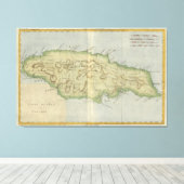 kaart van Jamaica (1780) Canvas Afdruk (Insitu (Houten vloer))