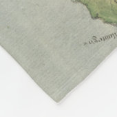  kaart van Jamaica (1780) Fleece Deken (Hoek)