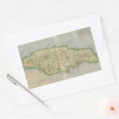  kaart van Jamaica (1780) Rechthoekige Sticker (Envelop)