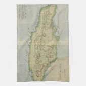  kaart van Jamaica (1780) Theedoek (Verticaal)