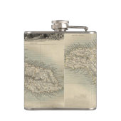  kaart van Jamaica (1851) Heupfles (Achterkant)