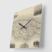  kaart van Jamaica (1851) Vierkante Klok (Hoek)