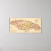 kaart van Jamaica (1893) Canvas Afdruk (Voorkant)