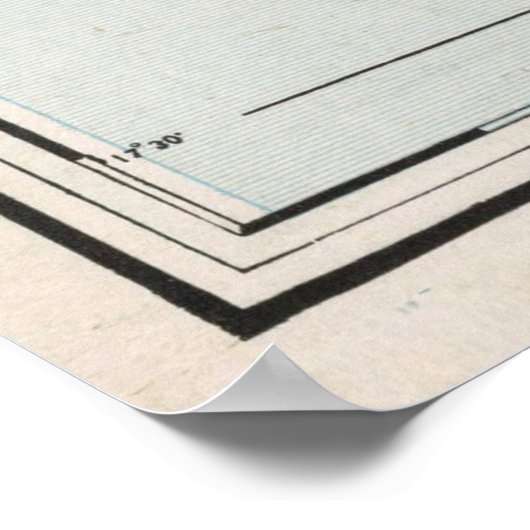  kaart van Jamaica (1901) Poster (Hoek)