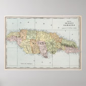  kaart van Jamaica (1901) Poster (Voorkant)