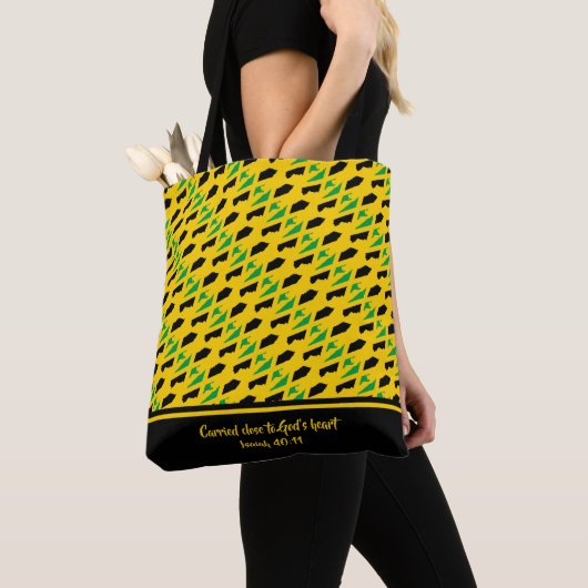 Kaart van JAMAICA | Christelijke Schrift | GEEL Tote Bag (Dichtbij)
