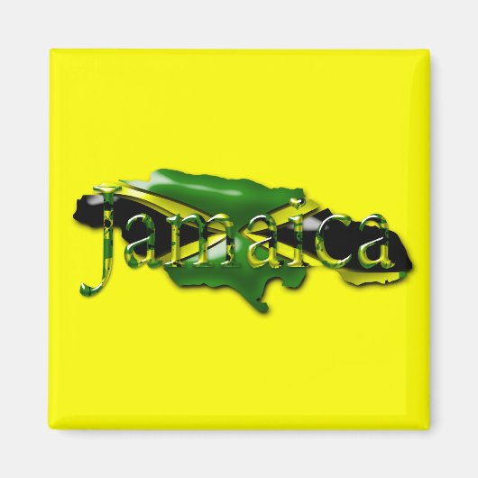 Kaart van Jamaica Magnet (Voorkant)