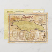 Kaart van Jamaica met nationale helden (Voorkant / Achterkant)