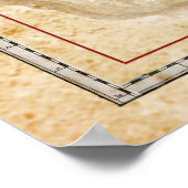 Kaart van Jamaica met nationale helden Poster (Hoek)