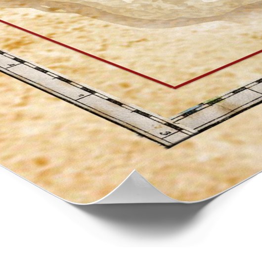 Kaart van Jamaica met nationale helden Poster (Hoek)