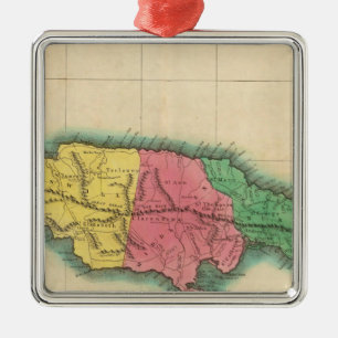 Kaart van Jamaica Metalen Ornament
