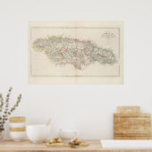 Kaart van Jamaica Poster (Keuken)