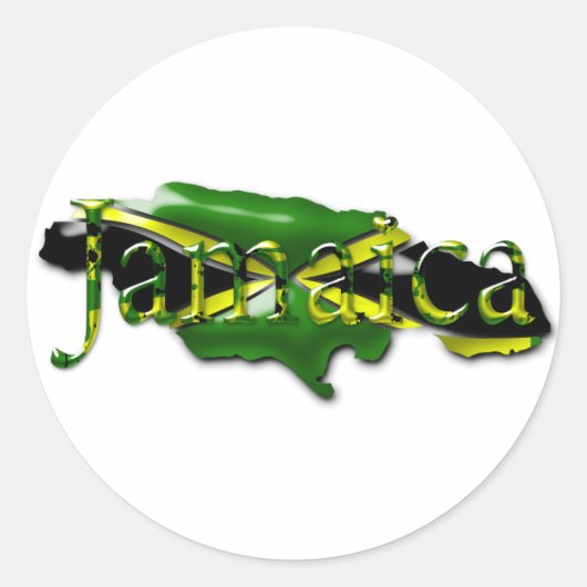 Kaart van Jamaica Sticker (Voorkant)