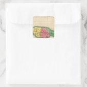 Kaart van Jamaica Vierkante Sticker (Tas)