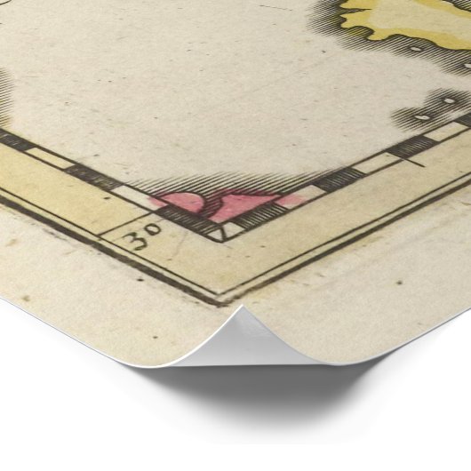  kaart van Japan (1665) Poster (Hoek)