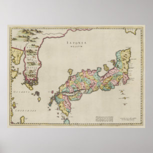 kaart van Japan (1665) Poster