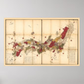 Kaart van Japan (1779) Poster (Voorkant)