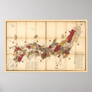 Kaart van Japan (1779) Poster