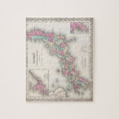 kaart van Japan (1855) Legpuzzel (Verticaal)