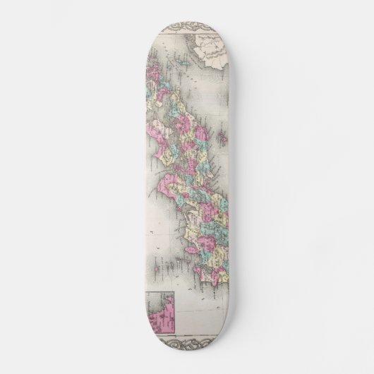  kaart van Japan (1855) Skateboard (Voorkant)