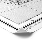  kaart van Japan (1892) Poster (Hoek)