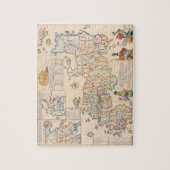 Kaart van Japan 3 Legpuzzel (Verticaal)
