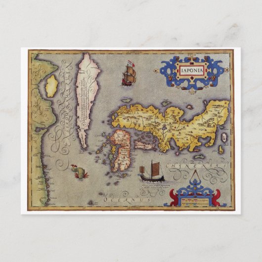 Kaart van Japan door Mercator en Hondius, 1606 (Voorkant)