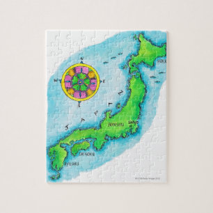 Kaart van Japan Legpuzzel