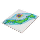 Kaart van Japan Tegeltje (Zijkant)