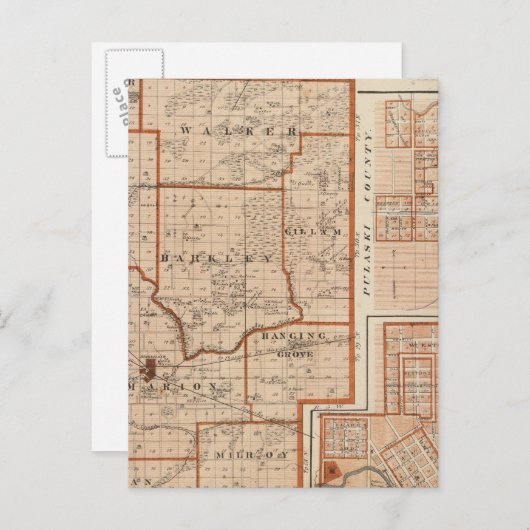 Kaart van Jasper County (Voorkant / Achterkant)