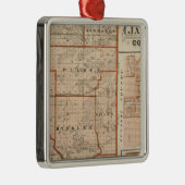 Kaart van Jasper County Metalen Ornament (Rechts)