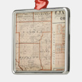 Kaart van Jasper County Metalen Ornament (Links)