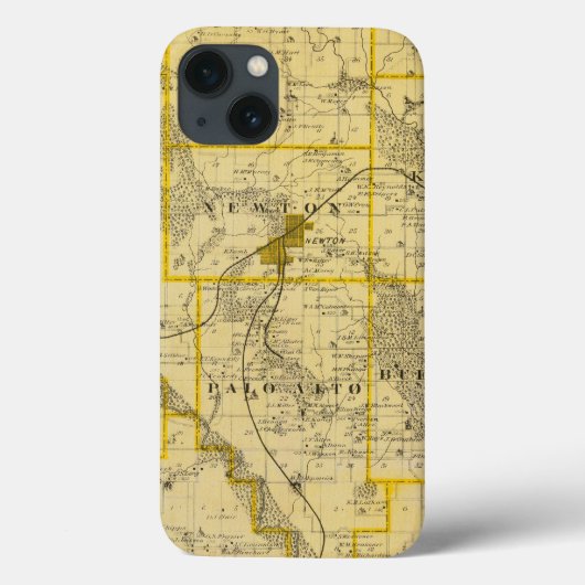 Kaart van Jasper County, staat Iowa Case-Mate iPhone Case (Achterkant)