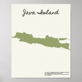 Kaart van Java Poster