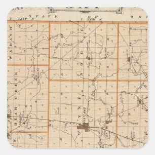 Kaart van Jay County Vierkante Sticker