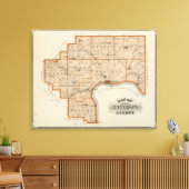 Kaart van Jefferson County Canvas Afdruk (Insitu (Woonkamer))