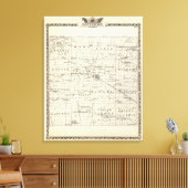 Kaart van Jefferson County Canvas Afdruk (Insitu (Woonkamer))