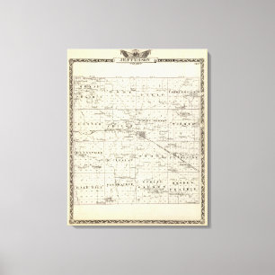 Kaart van Jefferson County Canvas Afdruk