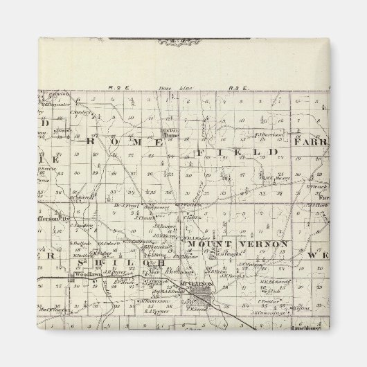 Kaart van Jefferson County Magneet (Voorkant)