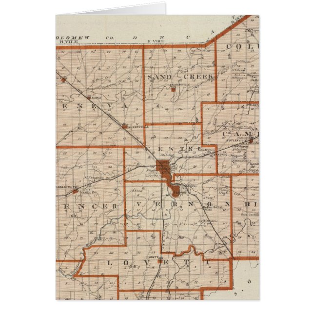 Kaart van Jennings County (Voorkant)